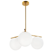 Salonowa lampa wisząca Venus ST-5026-3 BRASS Step szklane kule mosiądz