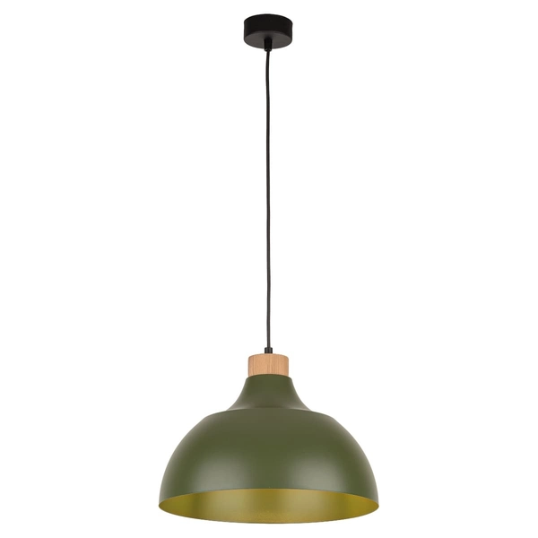 Lampa wisząca skandynawska kopułowa Cap 5665 TK Lighting drewniana zielona