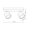 Podwójna lampa sufitowa Kendal LP-6331/2WS TR/BK regulowana czarna