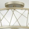 LAMPA sufitowa HK-NEST-SF-SL Elstead HINKLEY szklana OPRAWA okrągła klatka metalowa srebrna biała