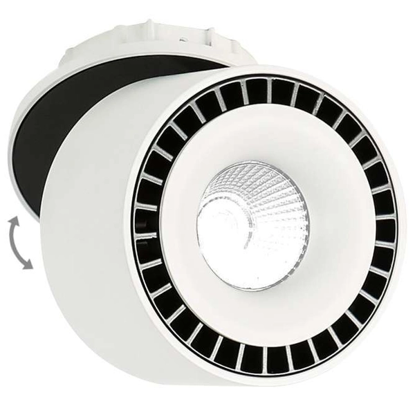Sufitowa LAMPA regulowana SEVILLA ROUND CEILING SL7560/28W 4000K WH+BL Italux metalowa OPRAWA spot LED 28W tuba biała