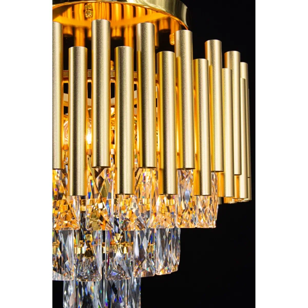 Kryształowa sufitowa lampa Bari 6230/4B TR glamour złoty