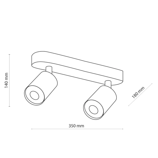Drewniana lampa sufitowa Top Wood 3295 TK Lighting reflektorowa biała