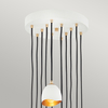 Lampa wisząca sufitowa QN-NULA-12P pająk zwisy białe