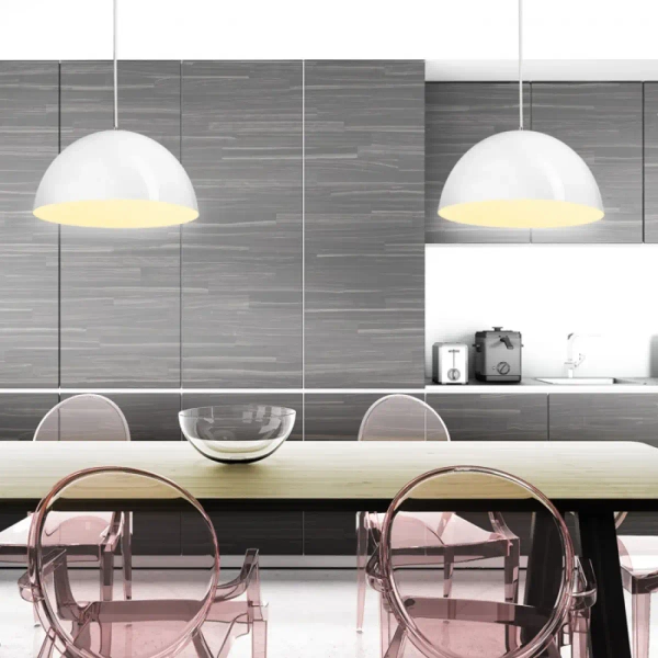 LAMPA wisząca MONROE R11707 Redlux metalowa OPRAWA zwis kopuła biała