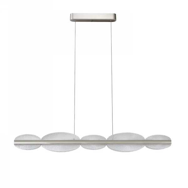 Lampa wisząca glamour nad stół kryształ aluminiowa POND AZ6782 LED 58W 3000K szampańska