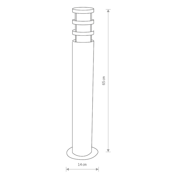 Lampa stojąca NORIN 4446 zewnętrzna tuba do ogrodu IP44 grafitowa