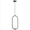 Lampa wisząca RIVA 1086G1 Aldex metalowy zwis do salonu biała kula