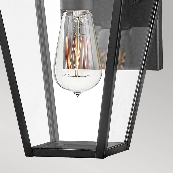 Kinkiet elewacyjny Palma HK-PALMA-S-BK Hinkley IP44 lampion metalowy czarny