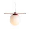 Lampa wisząca kula Loop 1125G15_S Aldex do salonu czerwona biała