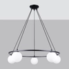 Lampa wisząca Yoli SL.1214 ring balls nad stół czarna biała