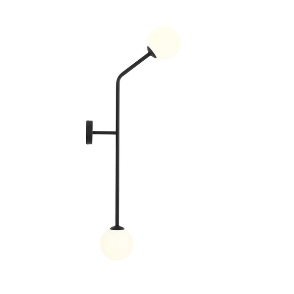 Lampa ścienna loft PURE 1064D1_2 modernistyczny szklane kule białe czarne