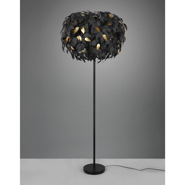 Stojąca lampa podłogowa Leavy R40463032 RL Light listki czarna