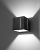 Kinkiet LAMPA ścienna SL.0397 metalowa OPRAWA kostka kwadratowa cube czarna