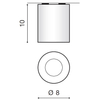 Sufitowa lampa Aro AZ2559 tuba do przedpokoju metalowa biała