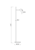 Loftowa lampa stojąca Estudo Z010FL-L8B3K Maytoni LED 11W 3000K tuba czarna