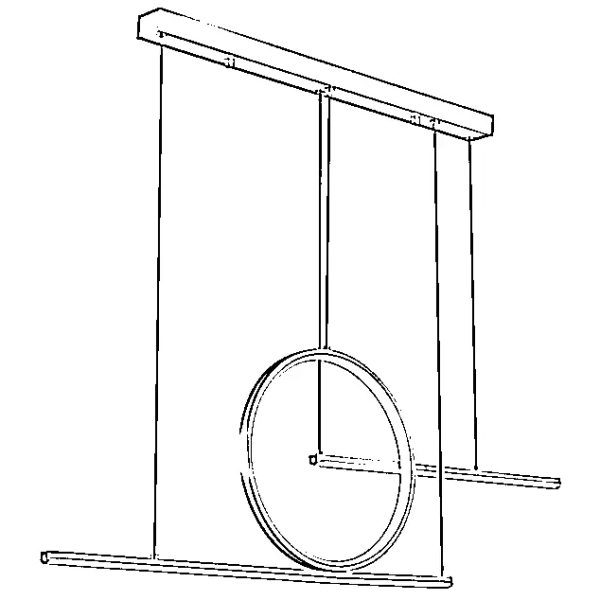 Pierścieniowy żyrandol FORMA CGFORMA90 LED 20W 3000-6000K ring złoty