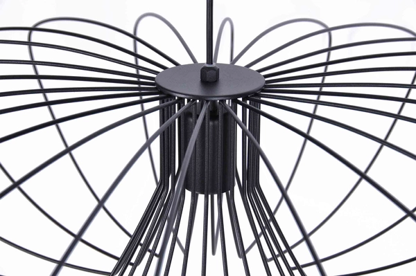 Wisząca lampa Tizi K-3409 industrialny druciak czarny