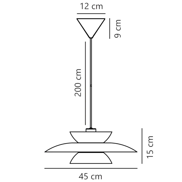 Metalowa lampa wisząca do salonu CARMEN 2213603003 czarny