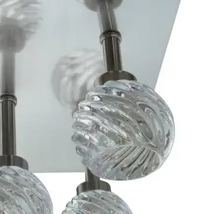 Sufitowa lampa z kryształkami GIRA 95-23219 glamour srebrna