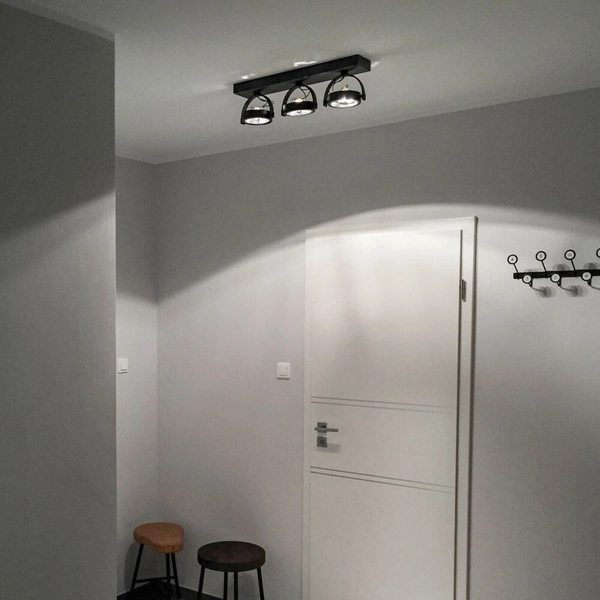 Podwójna lampa sufitowa LIRIO 412802003 regulowana czarny