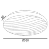 Minimalistyczny plafon Tao c01793wh Cosmolight LED 36W 3000-6000K metal akryl biały