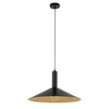 Sypialniana lampa wisząca Capri 41010 Sigma dysk czarna złota