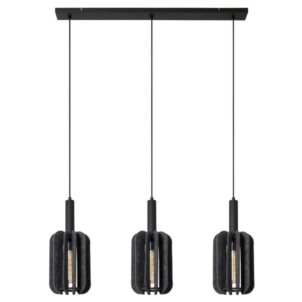 Sypialniana lampa wisząca Rafal 45492/03/36 filc czarna szara