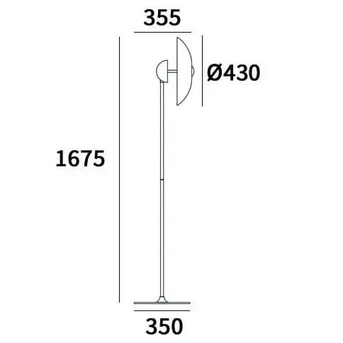 Nowoczesna lampa podłogowa Sydney F01062WH AG Cosmolight LED 12W 3000K biała srebrna