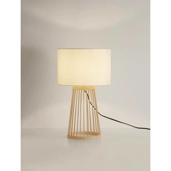 Bambusowa lampa stołowa do jadalni UVENZIA LE45384 naturalna