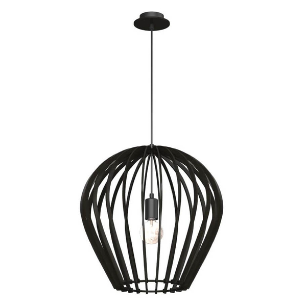 Zwisowa lampa salonowa Bala 5019 Amplex nad stół drewniana czarna