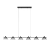 Lampa wisząca geometryczna BLAKE ST-MD1026 czarna szklana metalowa LED 24W 3000K nad stół
