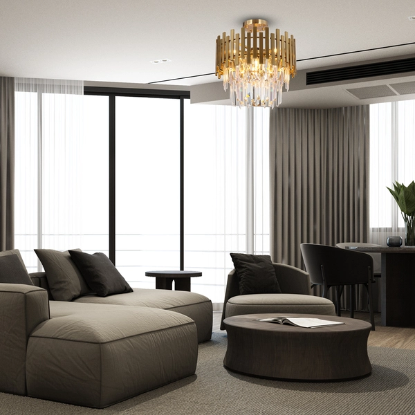 Sufitowa lampa glamour Aspen ML8810 Milagro kryształowa złota