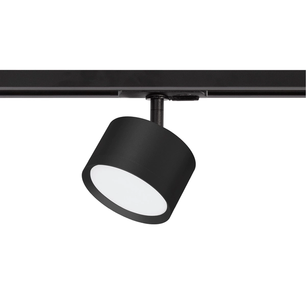Sufitowa lampa do szyny 1-fazowej Cyklop ML1197 okrągła czarny