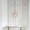 Wisząca lampa designerska L&-190032 Light& klatka druciana złota