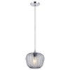Wisząca lampa szklana Monet 3177 do jadalni nad stół chrom przydymiona