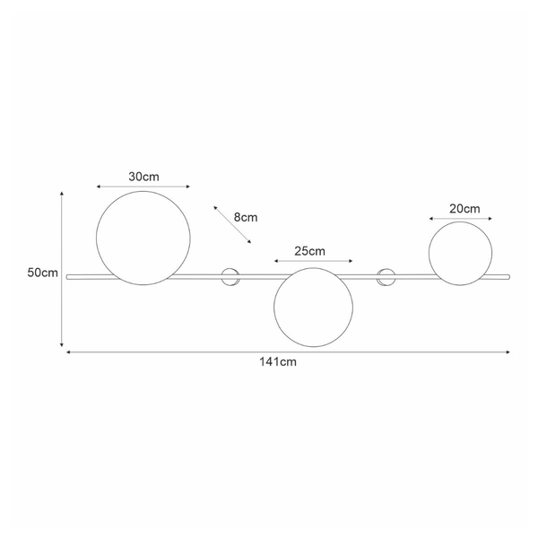 Potrójny kinkiet ścienny Pero K-5325 Kaja do jadalni metalowy biały