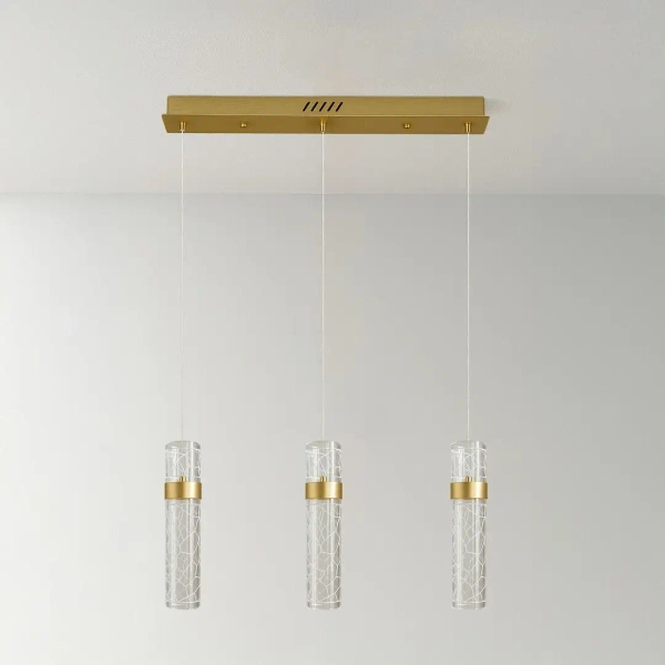Potrójna wisząca lampa Lagos ML2246 LED 24W 4000K nad wyspę złoty