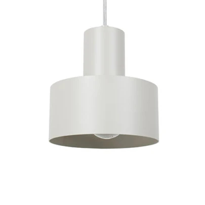 Potrójna wisząca lampa Rif 3 41163 do salonu metalowa szara beżowa