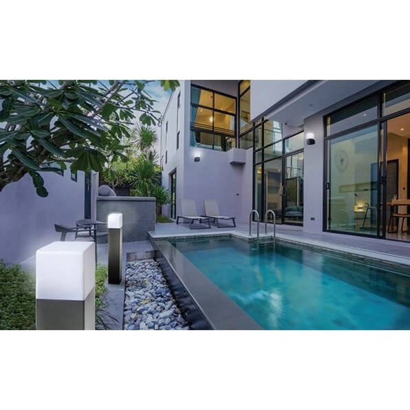 Lampa ścienna na elewację SORANO AZ4446 Azzardo szary IP54 biały