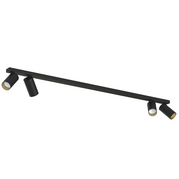 Regulowana lampa sufitowa Mono 7768 reflektorki hol czarne złote