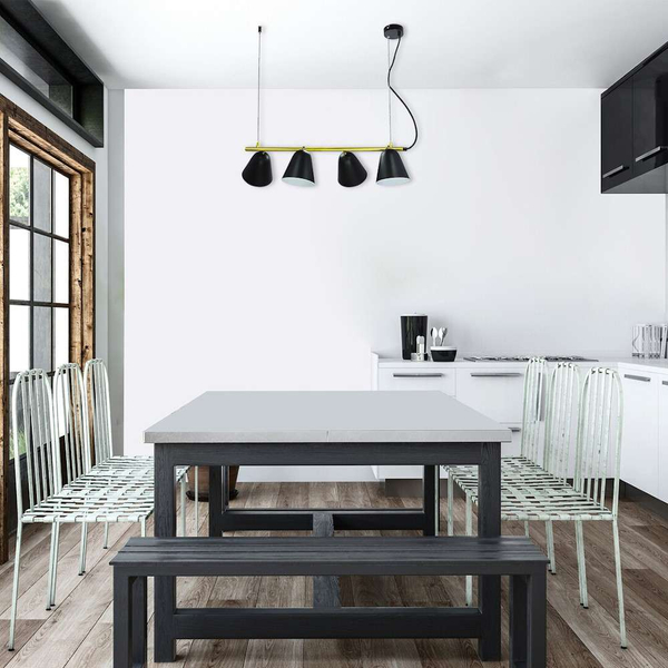 Industrialna lampa wisząca Alder 5377 Rabalux jadalniana metalowa czarna
