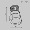 Lampa podtynkowa Minor DL089-9W3K-BW LED 9W 3000K do jadalni czarna biała