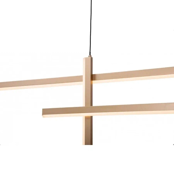 Wisząca lampa do kuchni 22022 LED 47W 3000K belki nad wyspę złoty
