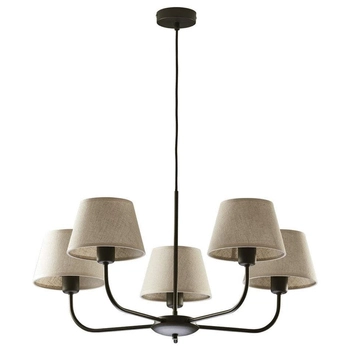 Abażurowy żyrandol Chicago 3989 TK Lighting wielopunktowy lniany