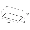 Wpuszczana oprawa do modułu MODULAR H180.05 Maxlight prostokątna biały