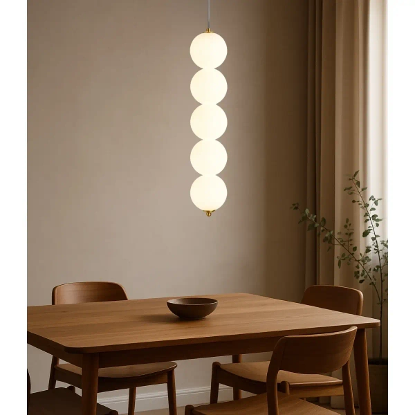 Nowoczesna wisząca lampa Pontti LWKM5 LED 15W 3000K kule złote