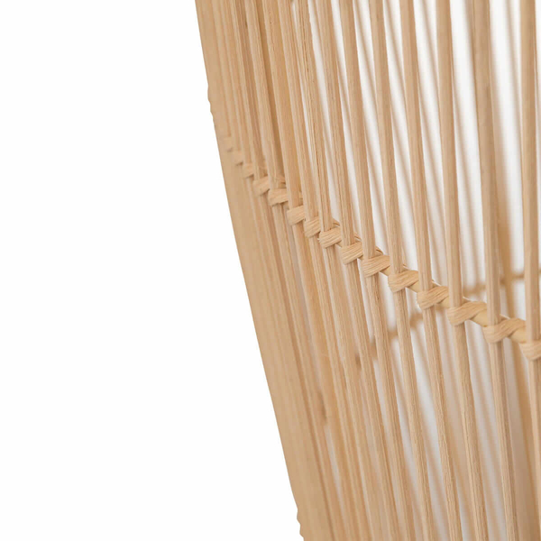 Wisząca lampa Haiti 11165 kosz japandi cage drewniana bambusowa biała