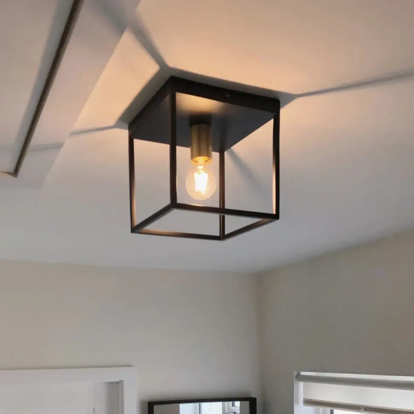 Salonowa lampa sufitowa RUBEN 00124/01/30 Lucide loft czarny złoty