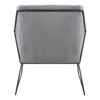 Fotel do salonu Emma MSE011000308.V23 King Home tapicerowany welur szary